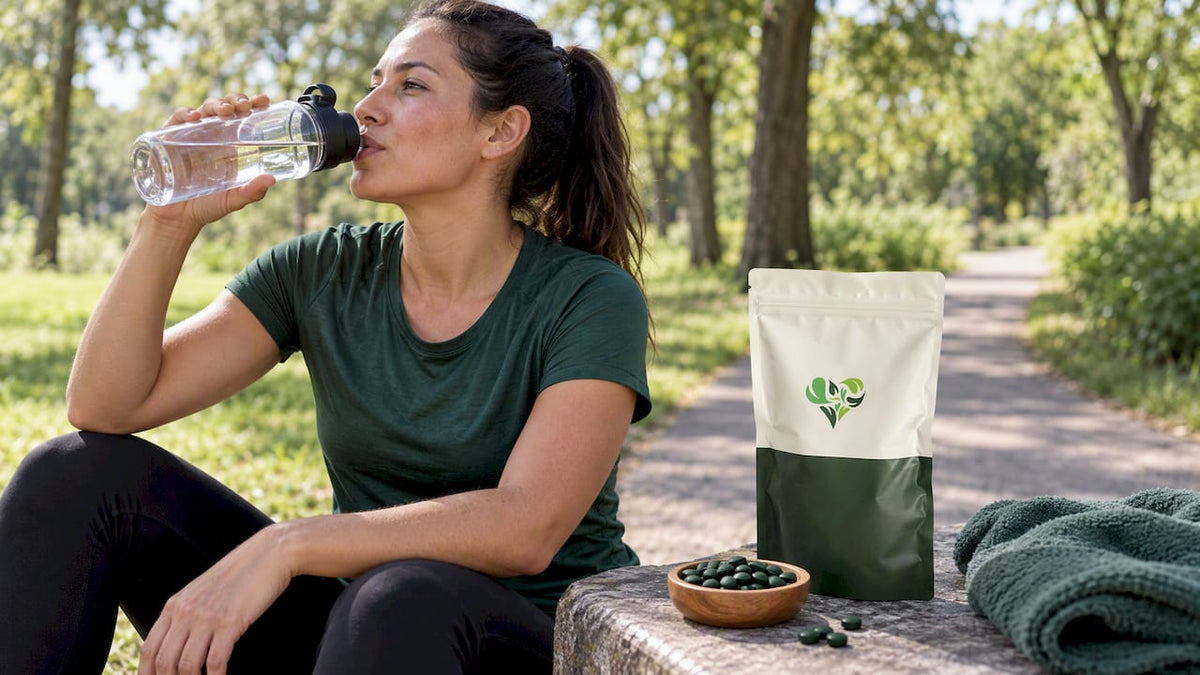 Spirulina-tabletten voor herstel na het sporten