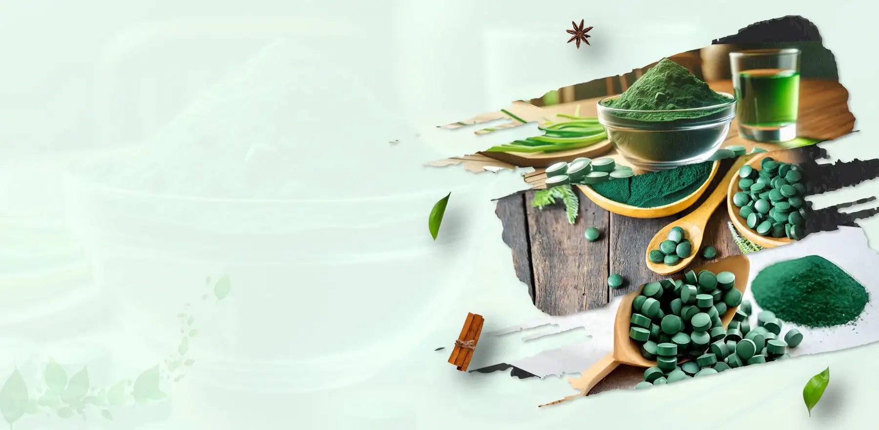 100% Pure Spirulina Tabletten & Poeder