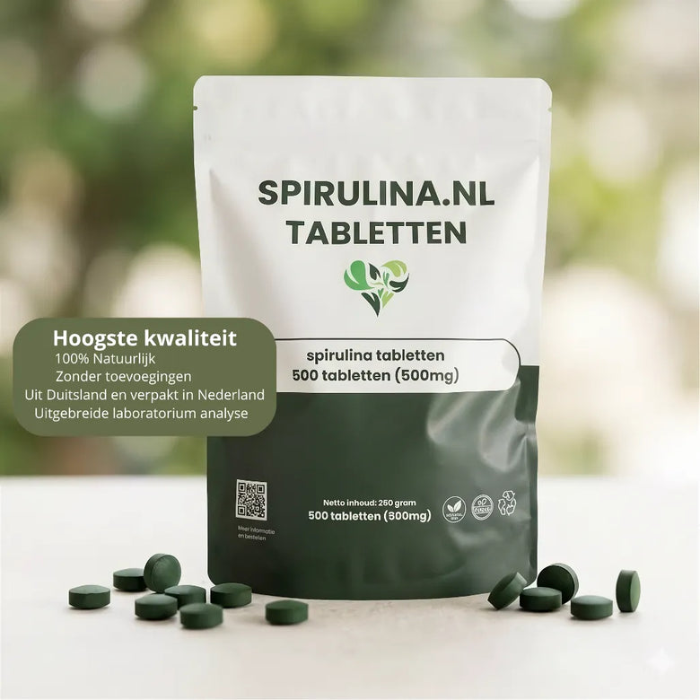 Spirulina tabletten 500mg - 500 stuks